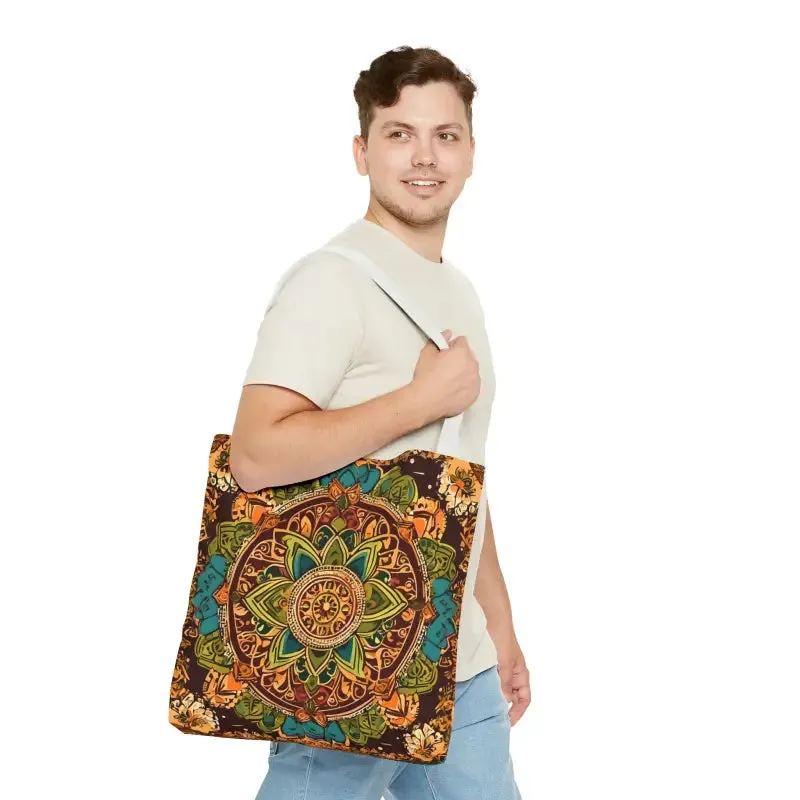 Vibrant Aop Tote Bag with Colorful Indian Pattern