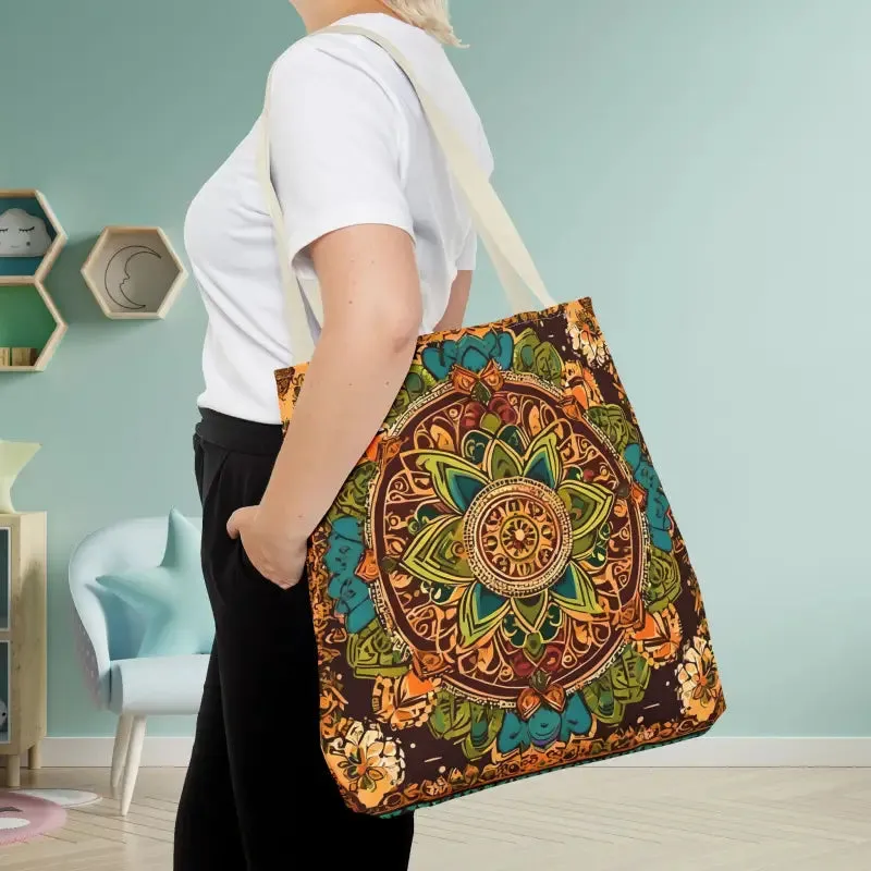 Vibrant Aop Tote Bag with Colorful Indian Pattern