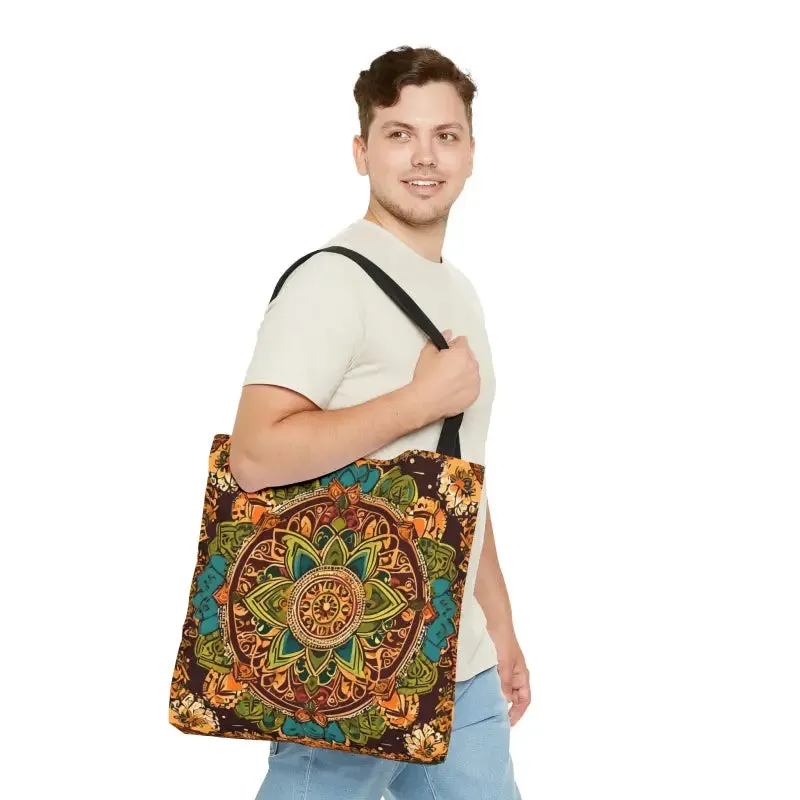 Vibrant Aop Tote Bag with Colorful Indian Pattern