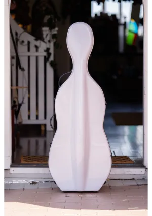 Vivo Deluxe Fibreglass Cello Case 3/4 White