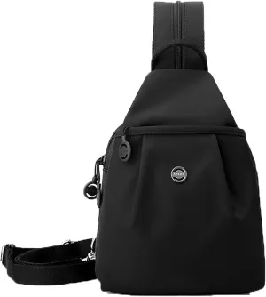 Vovtva Street Lite Chic Versatile Travel Bag, Adjustable Strap Backpack Chest Bags Double Zipper Large Capacity (C)