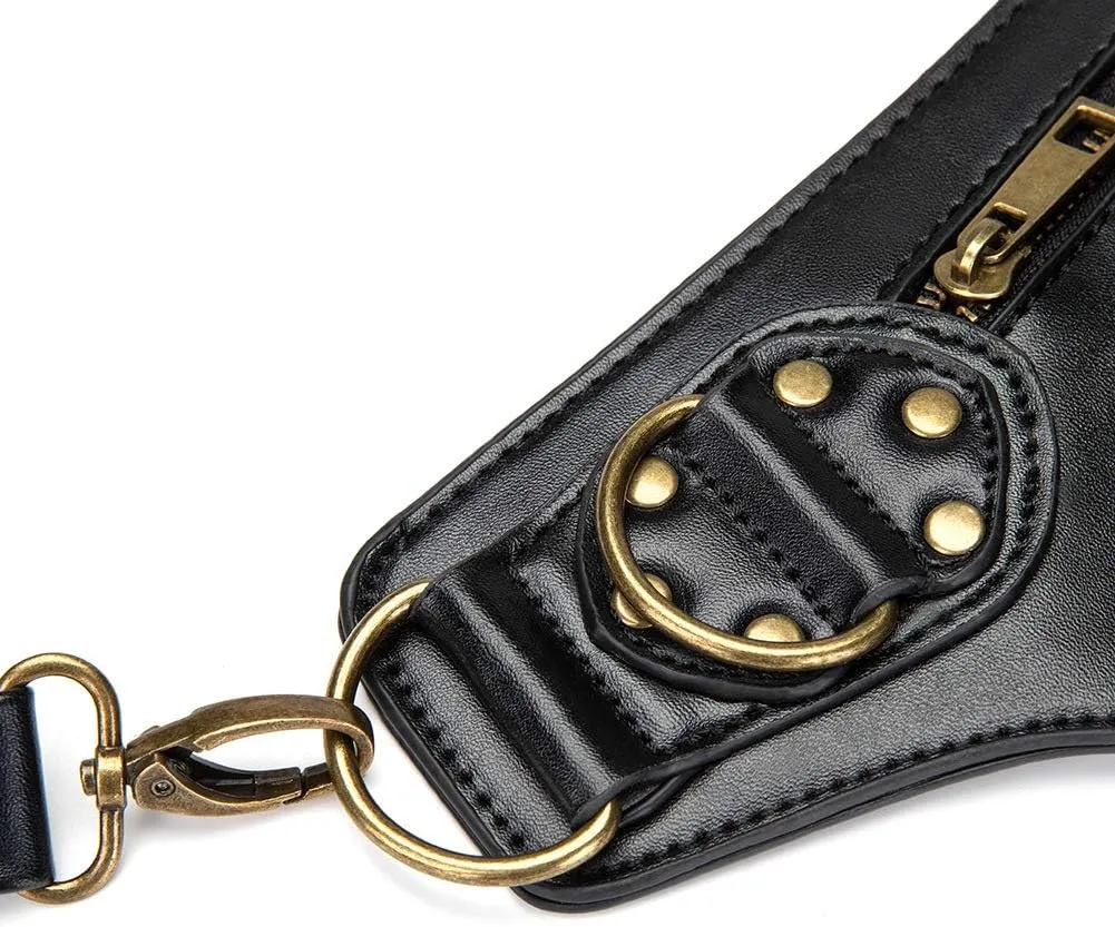Waist Bag Fanny Pack Motorcycle Drop Leg Bag Thigh Hip Pouch Messenger Leather Crossbody Shoulder Purse Wallet Pocket