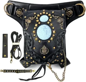 Waist Bag Fanny Pack Motorcycle Drop Leg Bag Thigh Hip Pouch Messenger Leather Crossbody Shoulder Purse Wallet Pocket