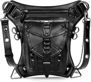 Waist Bag Fanny Pack Motorcycle Drop Leg Bag Thigh Hip Pouch Messenger Leather Crossbody Shoulder Purse Wallet Pocket