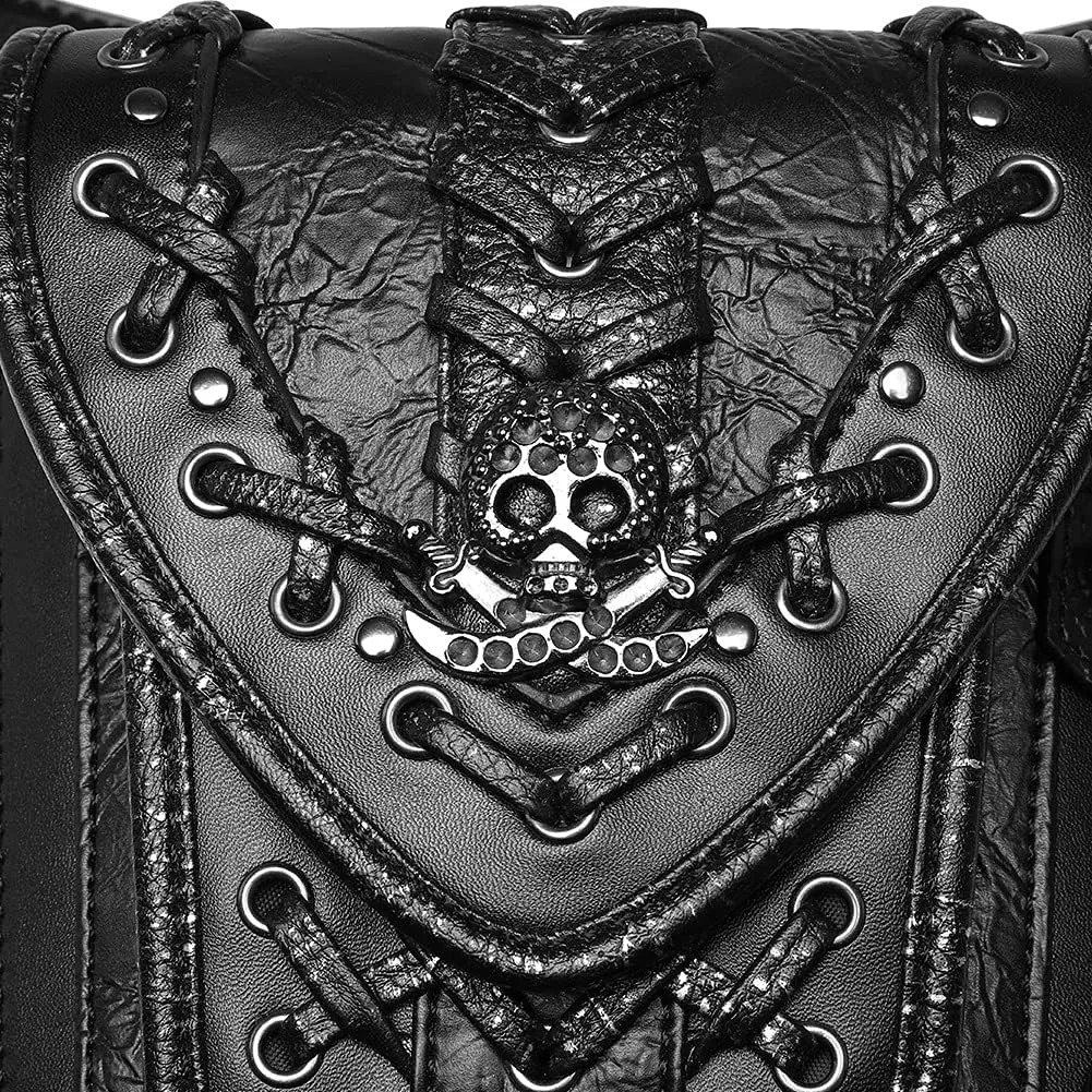 Waist Bag Fanny Pack Motorcycle Drop Leg Bag Thigh Hip Pouch Messenger Leather Crossbody Shoulder Purse Wallet Pocket