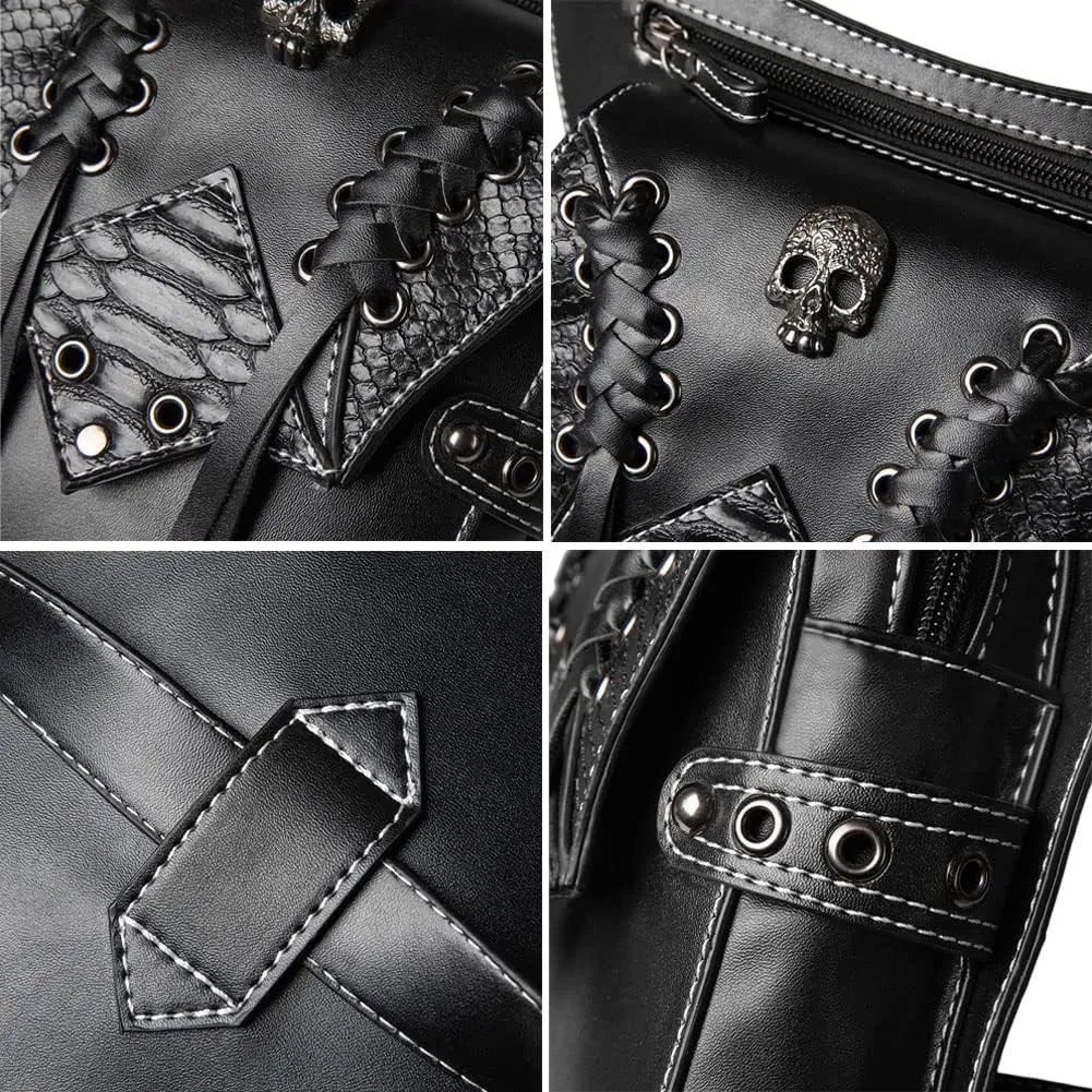 Waist Bag Fanny Pack Motorcycle Drop Leg Bag Thigh Hip Pouch Messenger Leather Crossbody Shoulder Purse Wallet Pocket