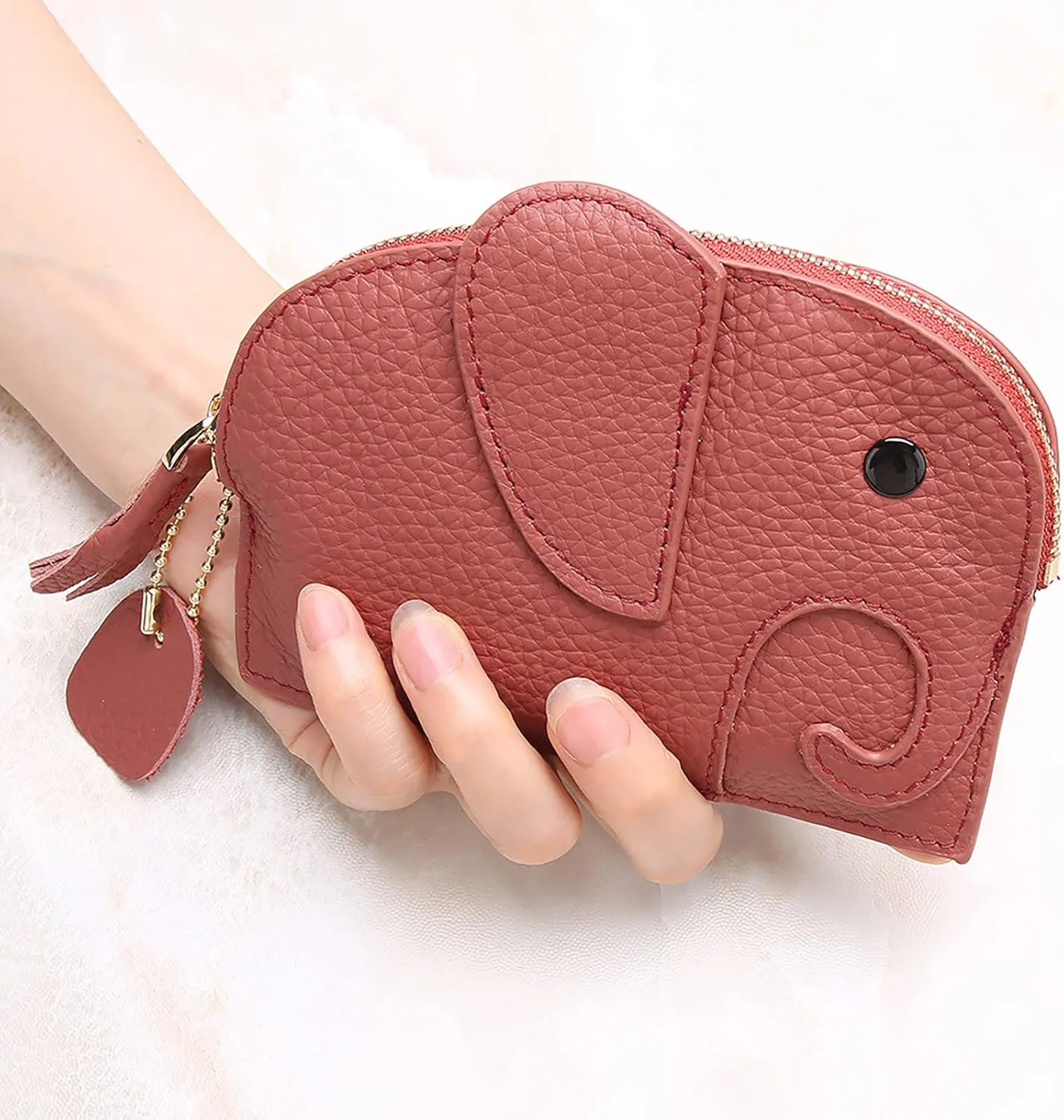 Wallet for Women Clutch RFID Blocking Leather Wristlet Purse Large Capacity Credit Card Holder with Grip Hand Strap Compact Wallet