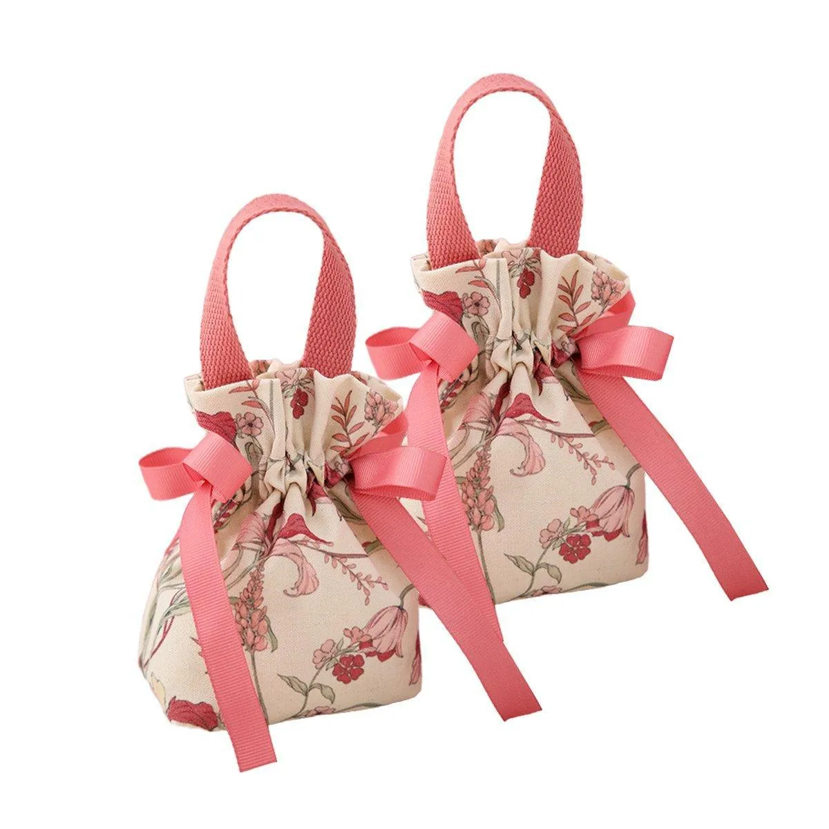 Wedding Candy Canvas Gift Bags 6Colors 10PCS