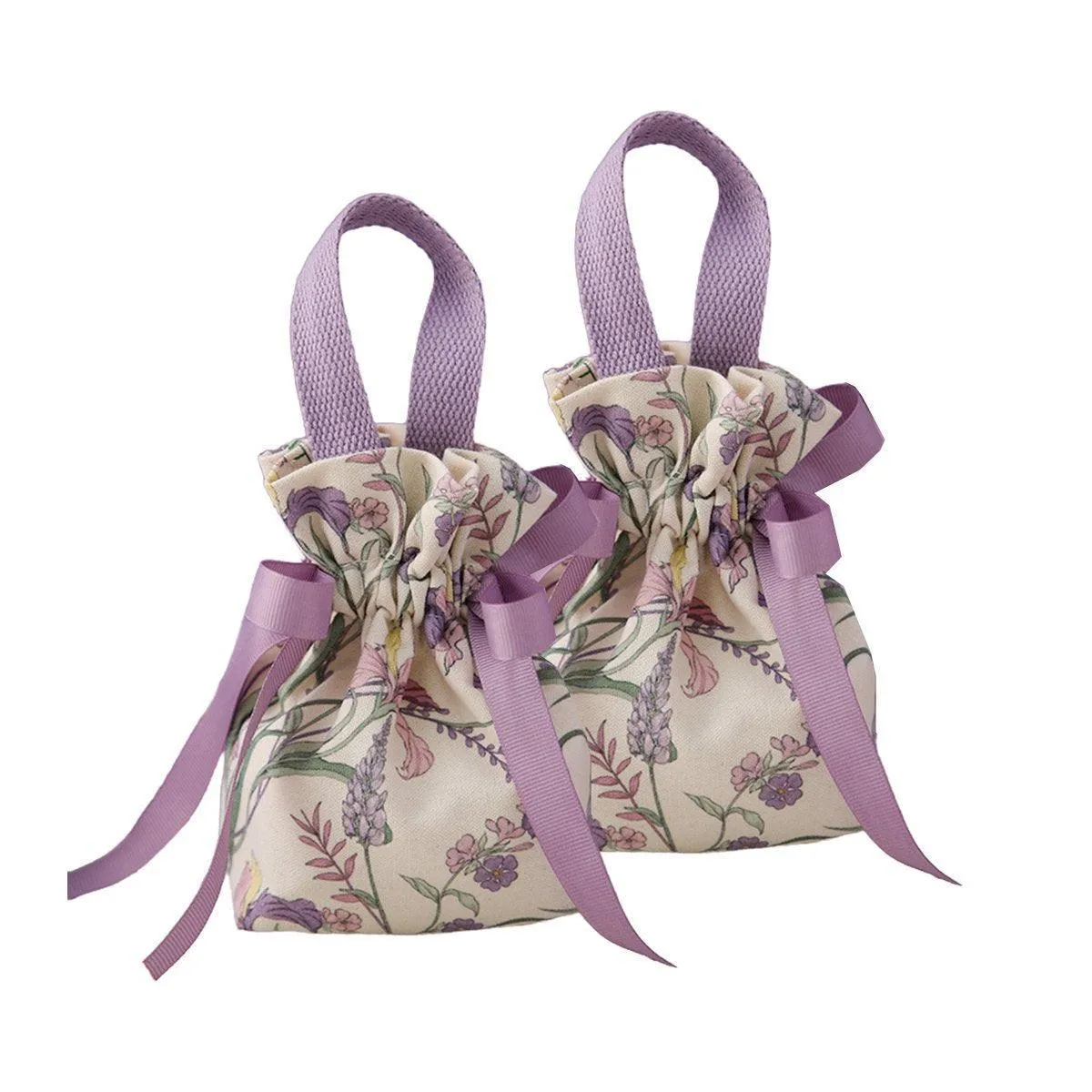Wedding Candy Canvas Gift Bags 6Colors 10PCS