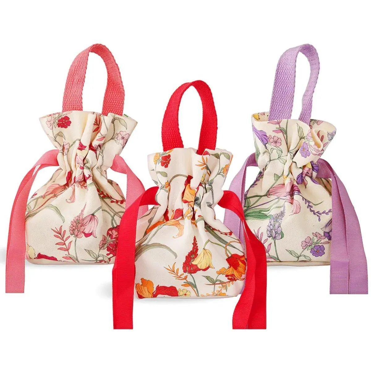 Wedding Candy Canvas Gift Bags 6Colors 10PCS