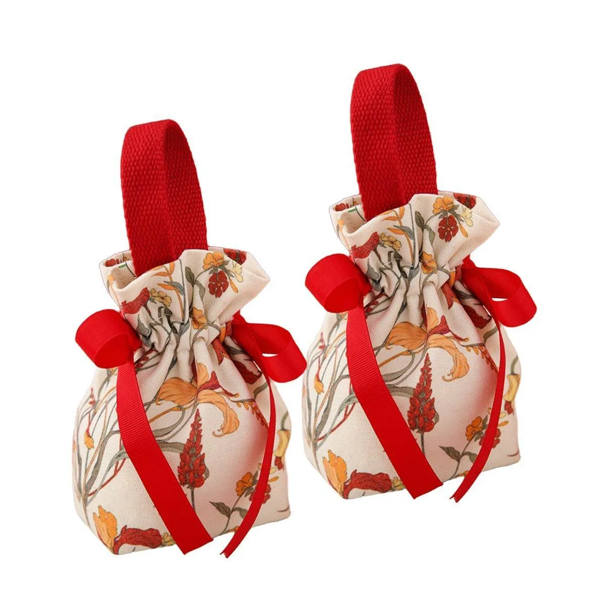 Wedding Candy Canvas Gift Bags 6Colors 10PCS