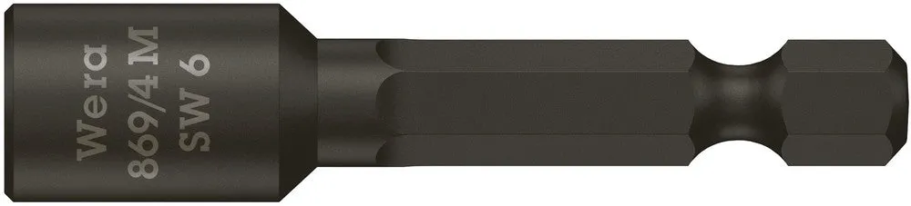 Wera 05060421001 869/4 M Nutsetters, magnetic, 6 x 50 mm