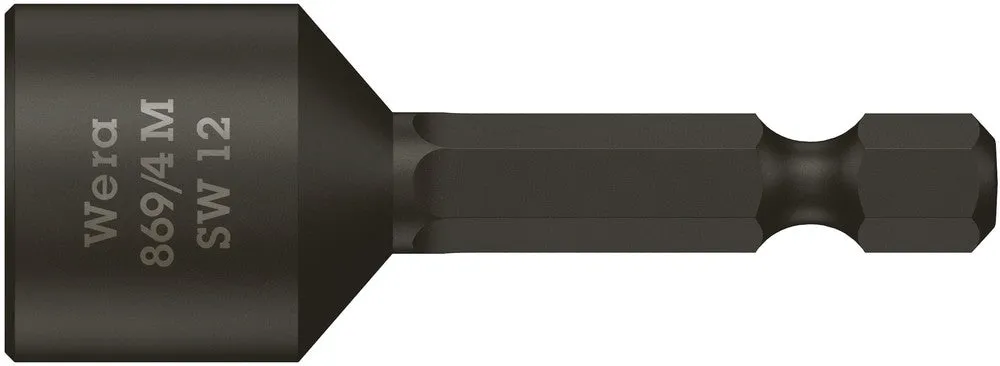 Wera 05060427001 869/4 M Nutsetters, magnetic, 12 x 50 mm