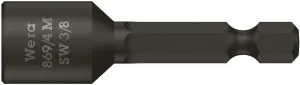 Wera 05060431001 869/4 M Nutsetters, magnetic, 3/8" x 50 mm