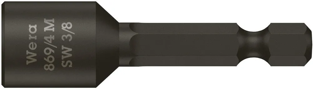 Wera 05060431001 869/4 M Nutsetters, magnetic, 3/8" x 50 mm