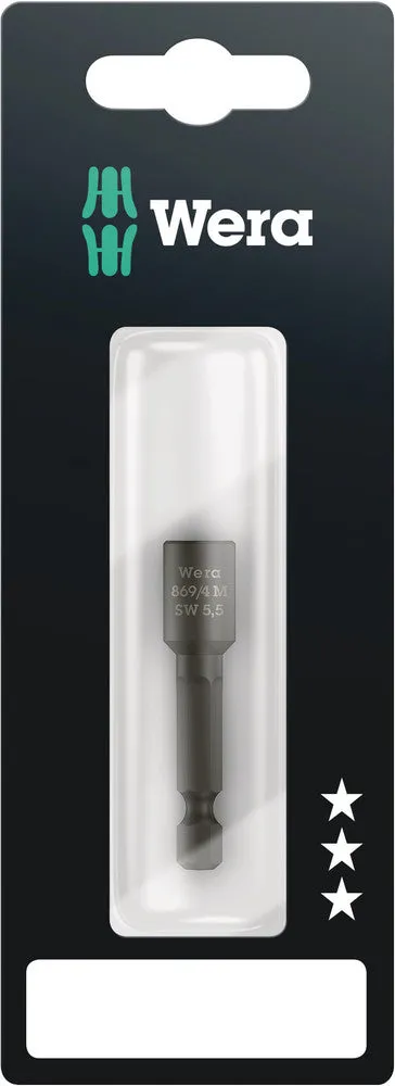 Wera 05073500001 869/4 M SB Nutsetters, magnetic, 5.5 x 50 mm