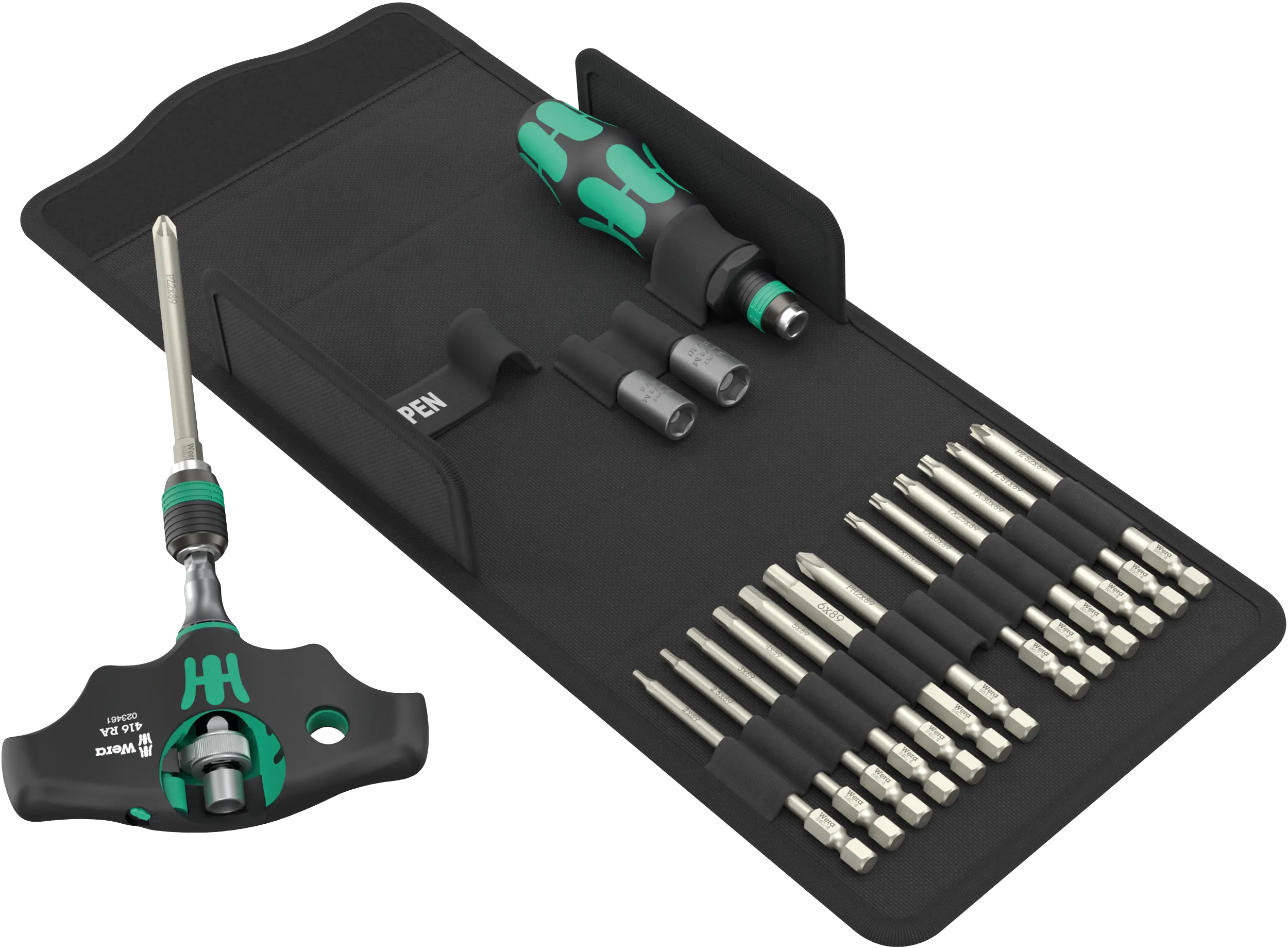 Wera Kraftform Kompakt 400 Ra Shk Set 1, 1/4" Hex, 20pc, 05136072001