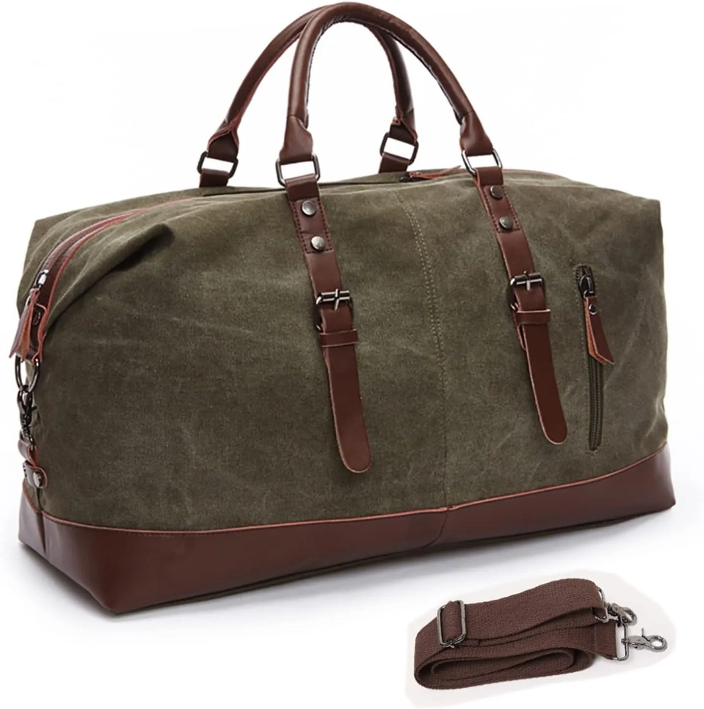 WINVOX Gym Totes Men Travel Bags Carry on Luggage Bags Men Duffel Bags Travel Tote Large Weekend Bag Overnight(Army Green)