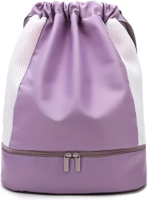 WINVOX Gym Totes Woman Swimming Backpack Bag Wet Isolation Shoes Pouch Outdoor Hiking Fitness Waterproof Scratch Proof Rucksack