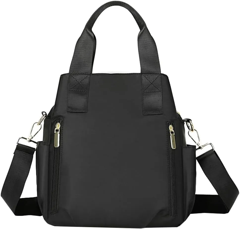 Women Large Canvas Tote Bags Nylon Multi Compartment Top-handle Handbags Waterproof Crossbogy Bags Totes Purse