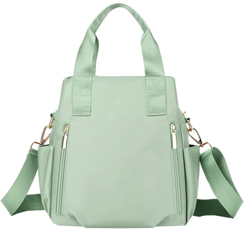Women Large Canvas Tote Bags Nylon Multi Compartment Top-handle Handbags Waterproof Crossbogy Bags Totes Purse