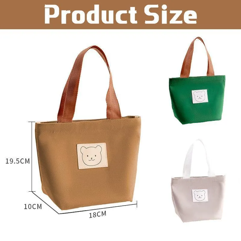 Women's Canvas Handbag 1PC 3Colours 18x10x19.5cm