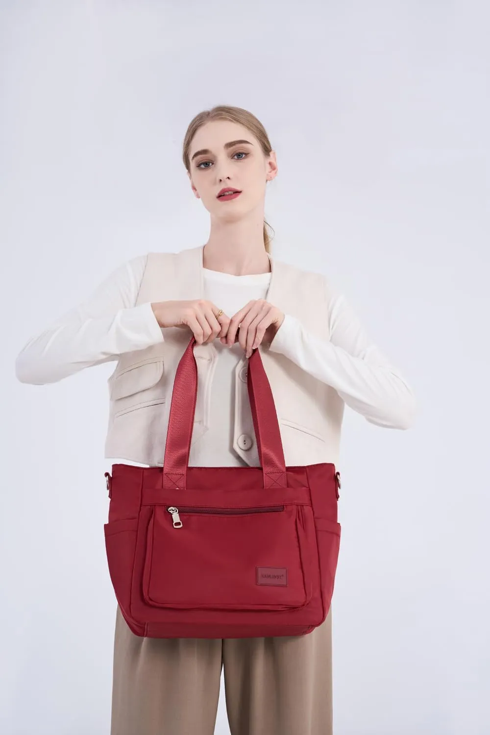 Women's Casual Totes Handbags Multi-pocket Shoulder Crossbody Bags Work Travel Purses