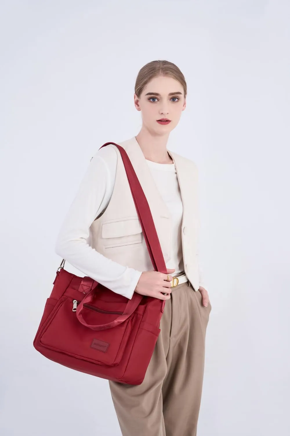 Women's Casual Totes Handbags Multi-pocket Shoulder Crossbody Bags Work Travel Purses