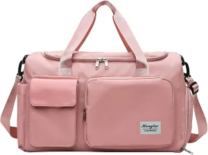 Womens Gym Bag with Shoes Compartment,28L Duffel Bags for Traveling,Overnight Bag for Sports Yoga Travel Workout