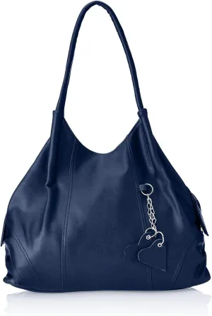 Women's Vegan Leather Style Diva Handbag Shoulder Hobo Bag Ladies Purse (Large)