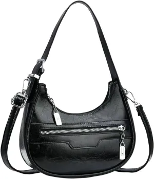 Womens Vegan Leather Top Handle Handbags Trendy Small Dumpling Crossbody Shoulder Purse Designer Tote Satchels