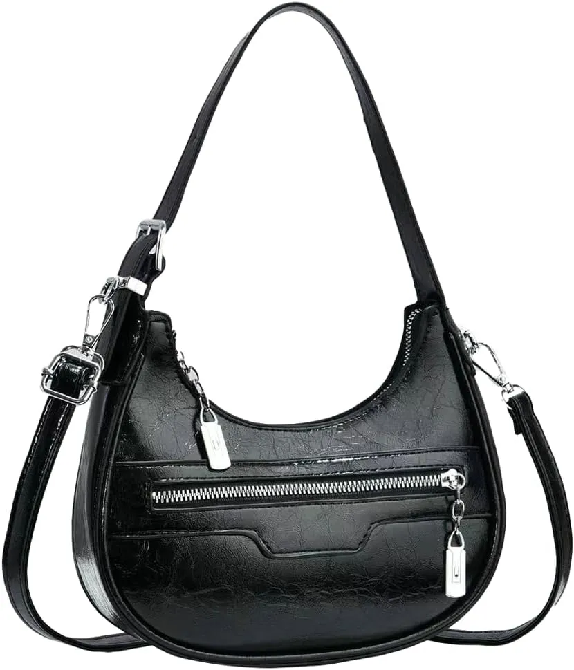 Womens Vegan Leather Top Handle Handbags Trendy Small Dumpling Crossbody Shoulder Purse Designer Tote Satchels