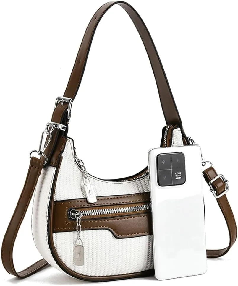 Womens Vegan Leather Top Handle Handbags Trendy Small Dumpling Crossbody Shoulder Purse Designer Tote Satchels