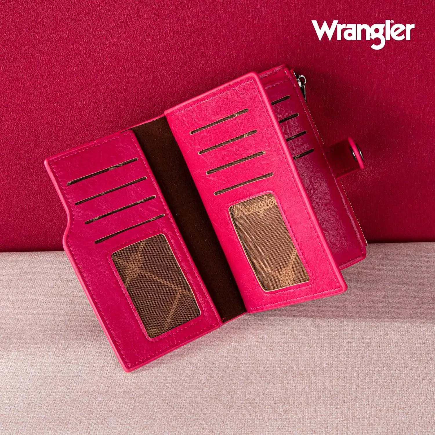 Wrangler Wallets for Women Slim Bifold Credit Card Holder