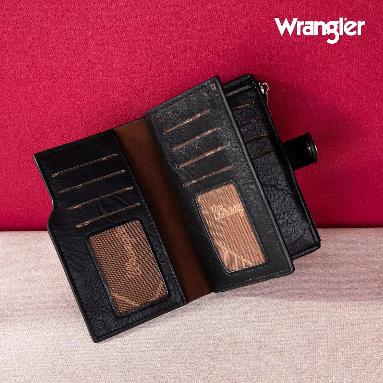 Wrangler Wallets for Women Slim Bifold Credit Card Holder