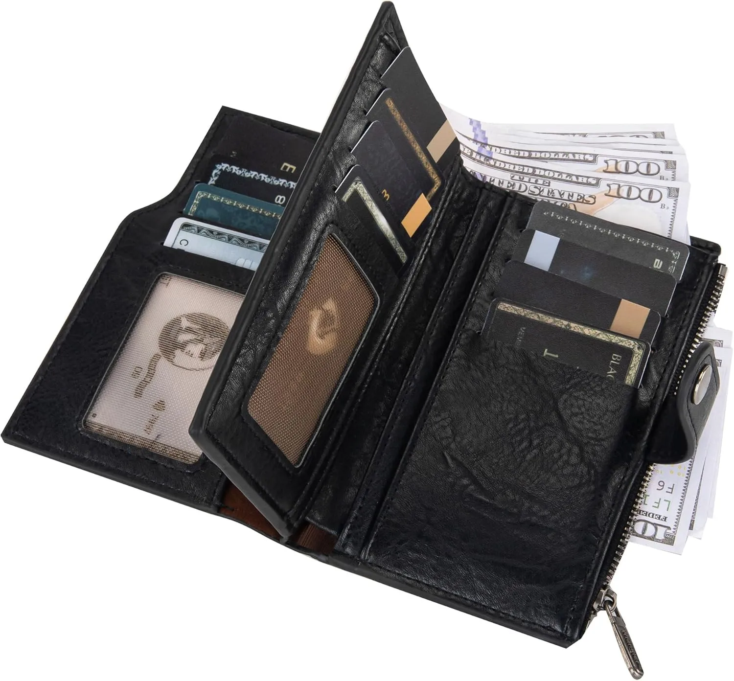 Wrangler Wallets for Women Slim Bifold Credit Card Holder