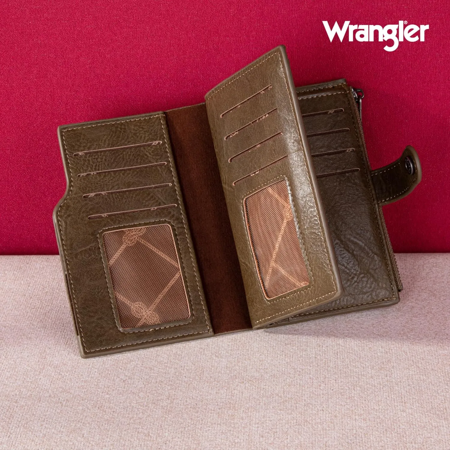 Wrangler Wallets for Women Slim Bifold Credit Card Holder
