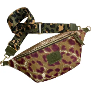 XL.ART MAGENTA ANIMAL-PRINT LEATHER BELT BAG