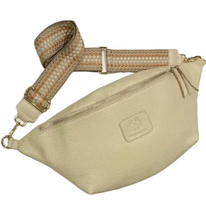 XXL vanilla leather belt bag