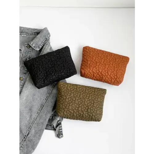 Yeppi Flower Texture Polyester Clutch Bags for Effortless Style