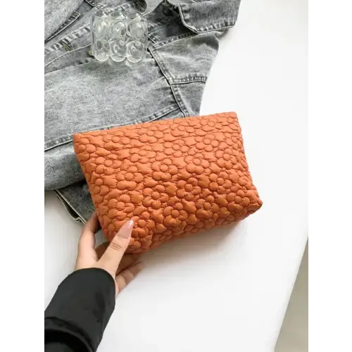 Yeppi Flower Texture Polyester Clutch Bags for Effortless Style