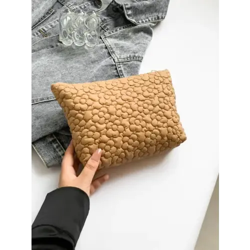 Yeppi Flower Texture Polyester Clutch Bags for Effortless Style