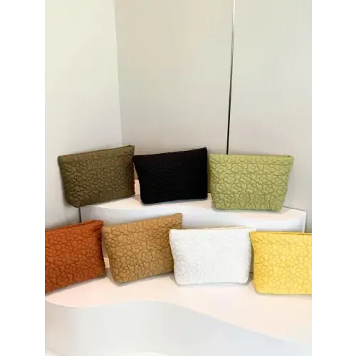 Yeppi Flower Texture Polyester Clutch Bags for Effortless Style