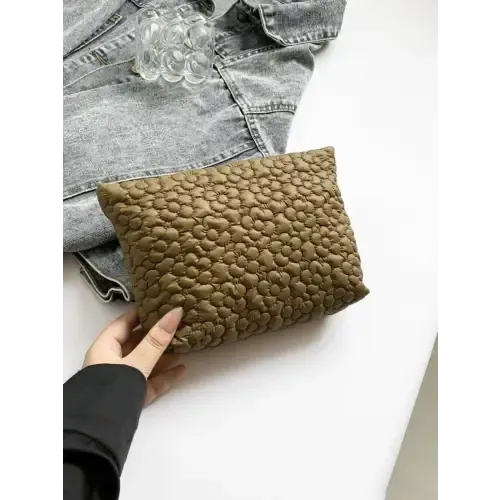 Yeppi Flower Texture Polyester Clutch Bags for Effortless Style