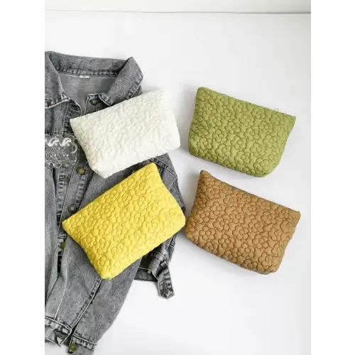 Yeppi Flower Texture Polyester Clutch Bags for Effortless Style