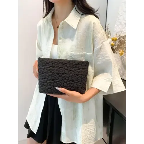 Yeppi Flower Texture Polyester Clutch Bags for Effortless Style