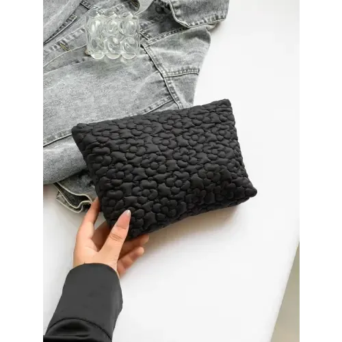 Yeppi Flower Texture Polyester Clutch Bags for Effortless Style