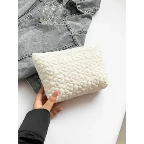 Yeppi Flower Texture Polyester Clutch Bags for Effortless Style