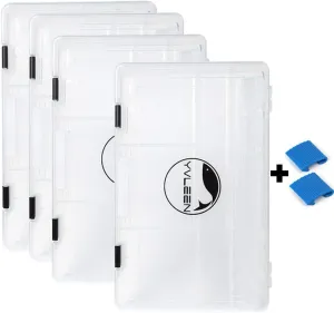 YVLEEN Fishing Tackle Boxes - 3600 3700 Tackle Box Plastic Storage Organizer Box with Removable Dividers - 2packs/4packs Tackle Trays - Included 2pcs of Extra Clip