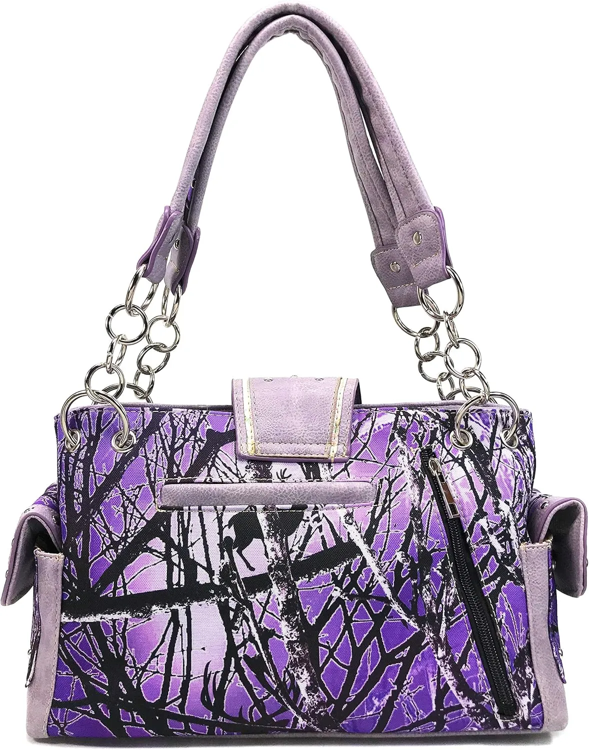 Zelris Camouflage Shine Glow Buckle Women Conceal Carry Handbag with Wallet Set